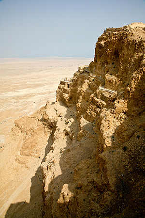Sheer cliffs of Massada