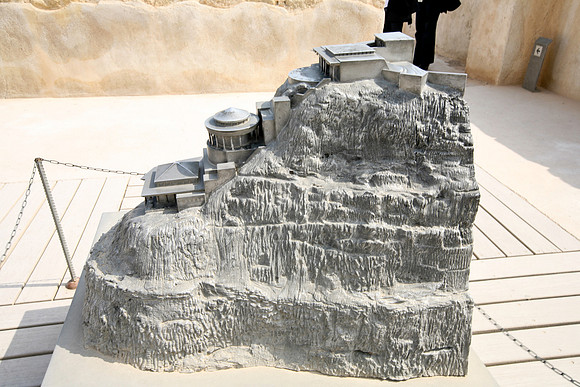 Model of Herods castle Massada