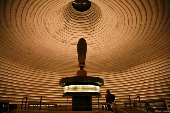 Elsa viewing Dead Sea Scrolls