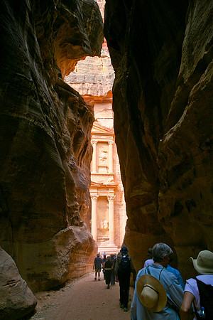 First view of the treasury Petra
