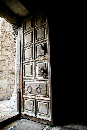 door to Church of the Holy Sepulchre